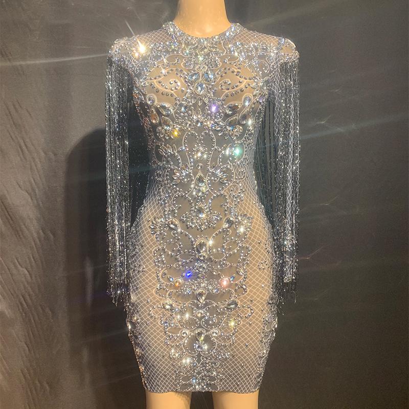 

3 Colors Sexy Sparkly Rhinestones Leotard One-Piece Costume for Dj Female Singer Nightclub Dance Stones Skinny Stretch Bodysuit
