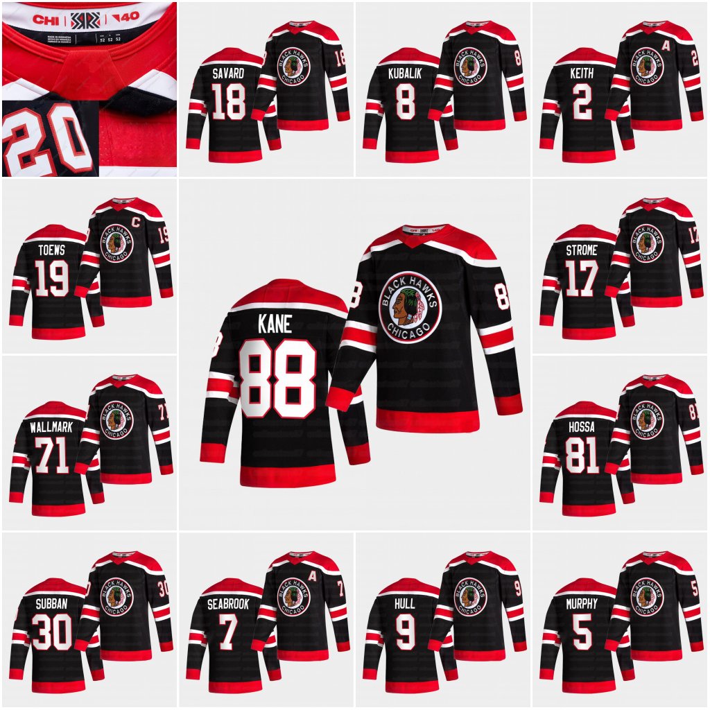 

88 Patrick Kane Chicago Blackhawks Youth 2021 Reverse Retro Jersey Kirby Dach Jonathan Toews Duncan Keith Alex DeBrincat Seabrook Gilbert, Men's 2021 reverse retro