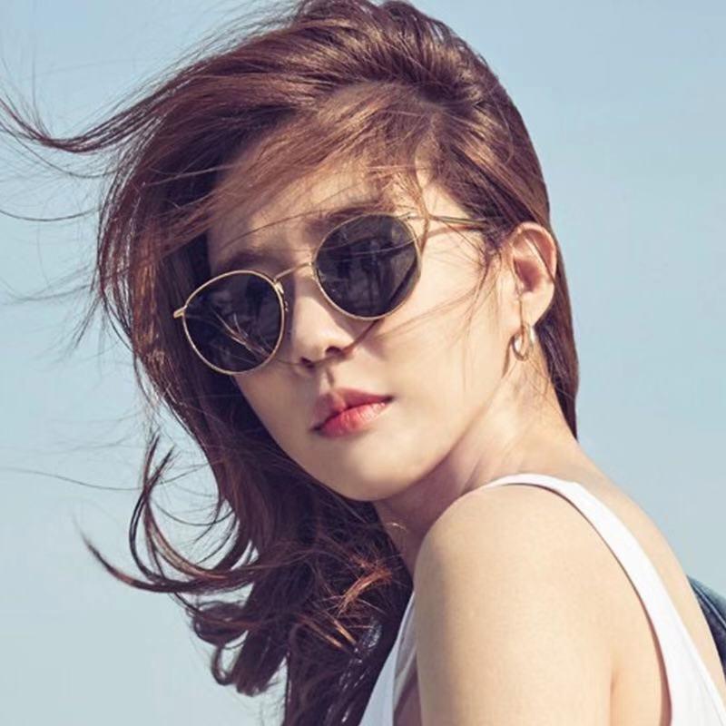 

LONSY Classic Small Frame Round Sunglasses Women/Men Brand Designer Vintage Alloy Mirror Glasses Fashion Driving Goggle UV400