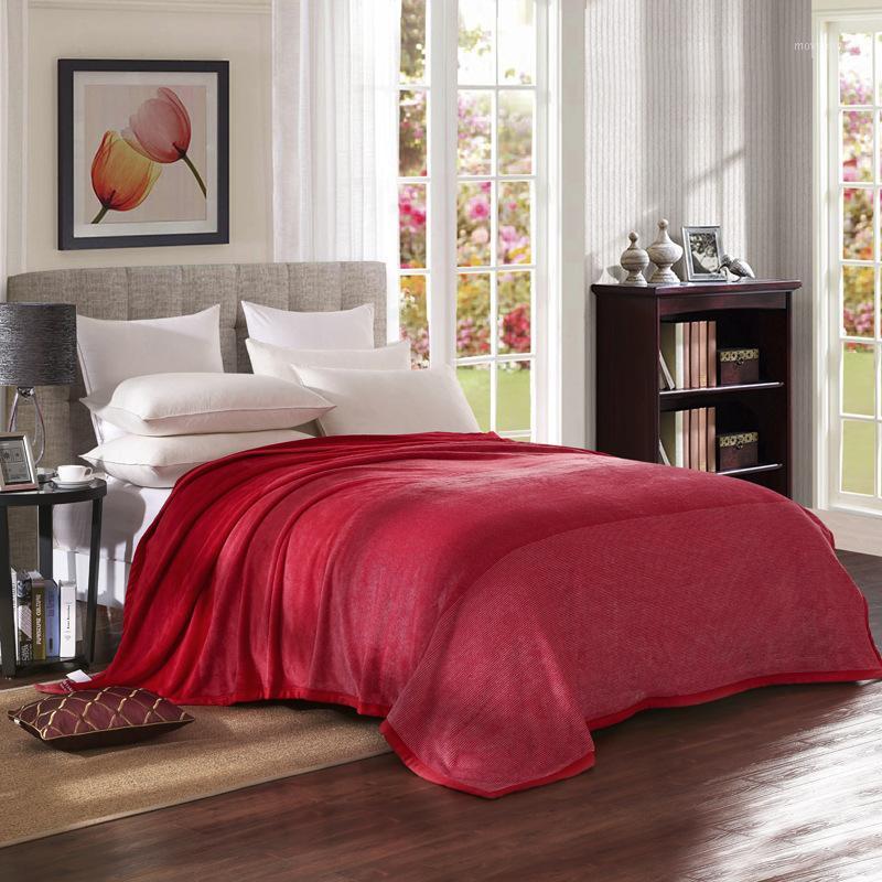 

Home Textile Solid Air/Sofa/Bedding Throws Flannel Blanket Winter Warm Soft Bedsheet1