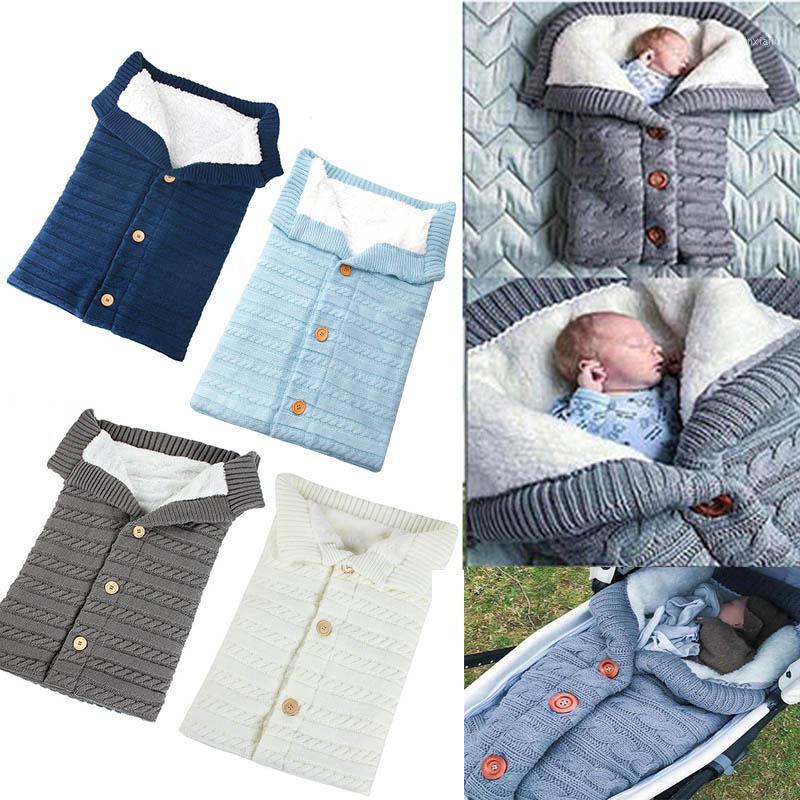 

Newborn Baby Cute Wrap Swaddle Blanket Knit Sleeping Bag Stroller Wrap for Baby Swaddle Blanket 0-6 Month Sleeping Bag Warm1, Light gray