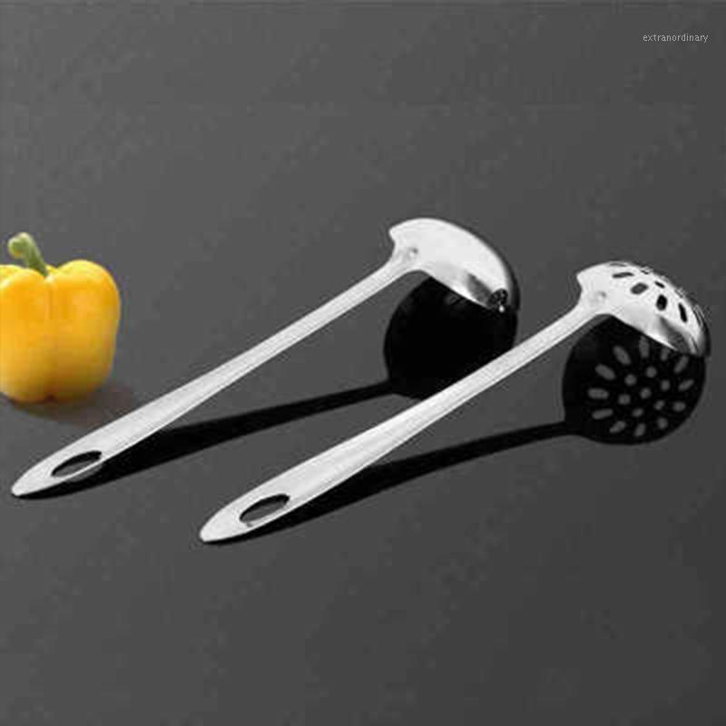 

Stainless Steel Spoon And Leaky Spoon Colander Hot Pot Long Handle Kitchen Cooking Tool Slotted Ladle Soup Ladle1