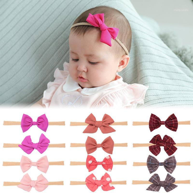 

1 PCS Baby Girl Newborn Headwear Bowknot Dot Grid Princess Headwrap Gift Toddlers Ribbon Headbands Infant Hair Accessories1, 25