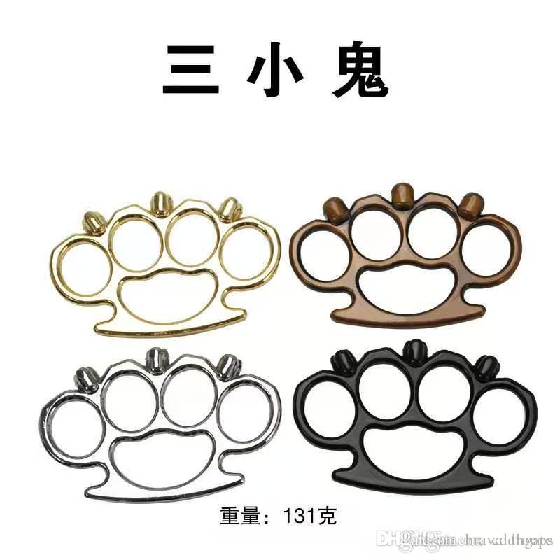 

Defense tool hand Metal Skull buckle iron buckle four finger gloves tiger ring self defense support children pistol boxing 001