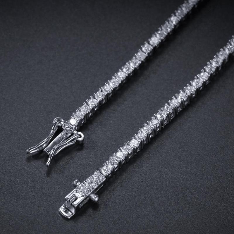 

Hip Hop 2mm Zircon Tennis Chain Bracelet Jewelry A Row Zircon Bracelet out Men Women Jewelry