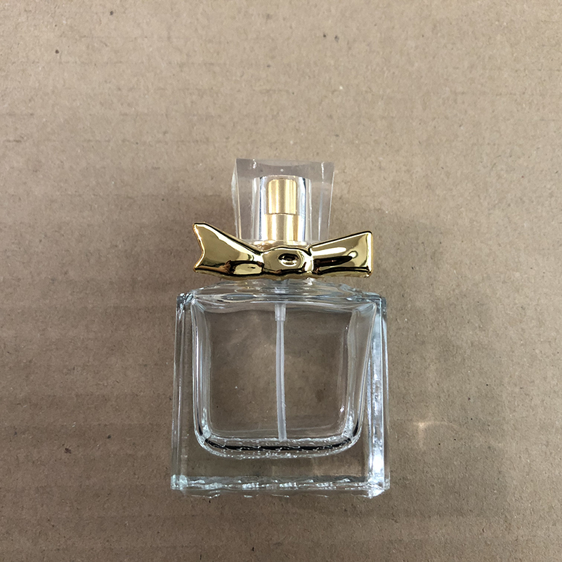 

30ml Bowknot Glass Spray Perfume Bottle Refillable Empty Bottle Gold Silver Automizer Travel Dispenser Fragrance Bottle V4