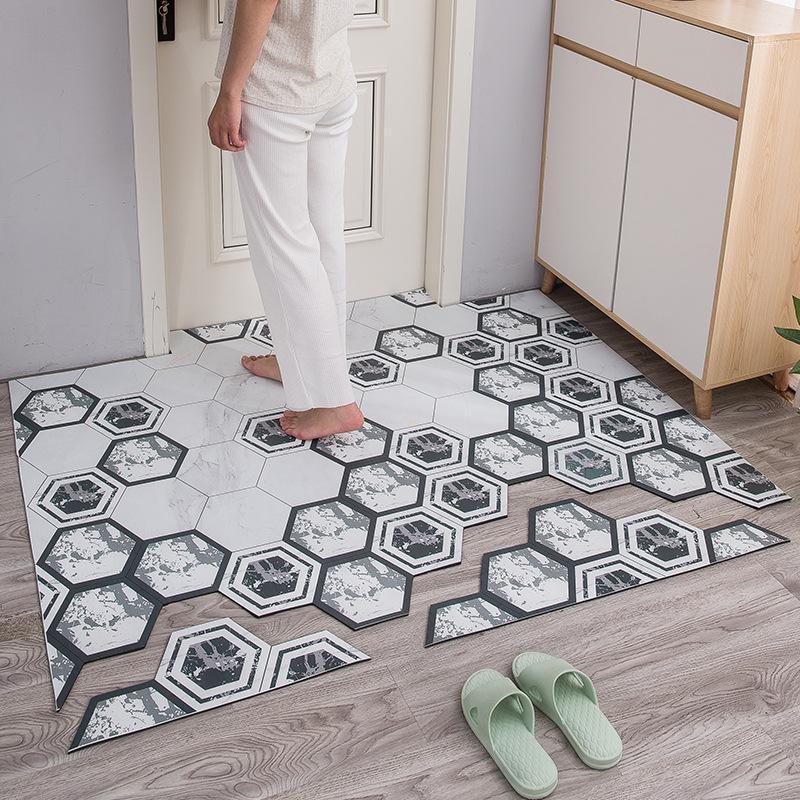 

Home Entrance PU Anti-Slip Doormat Dust-proof Door Mat Carpet Floor Mats For Outdoor Indoor Entrance Bathroom Shoes Scrape Rug1, D2
