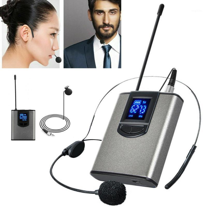 

Pohiks Wireless Lavalier Lapel Headset Microphone Receiver Transmitter System Professional Wireless Recording Microphone1