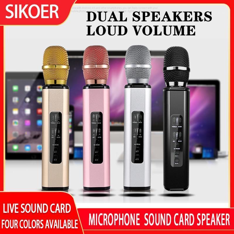 

Bluetooth Karaoke Microphone, Wireless Portable Handheld Machine for Party/Meeting/Speech, Speaker, Reverb Treble Bass Control1