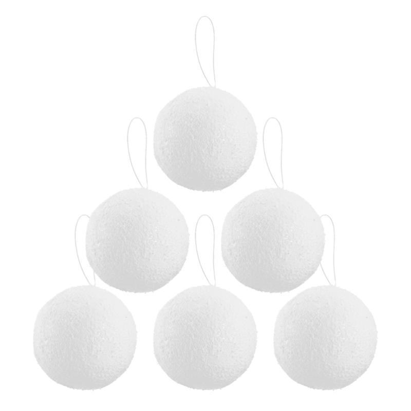 

6 Pcs Christmas Foam Balls Holiday Layout Balls Foam Hanging Accessories