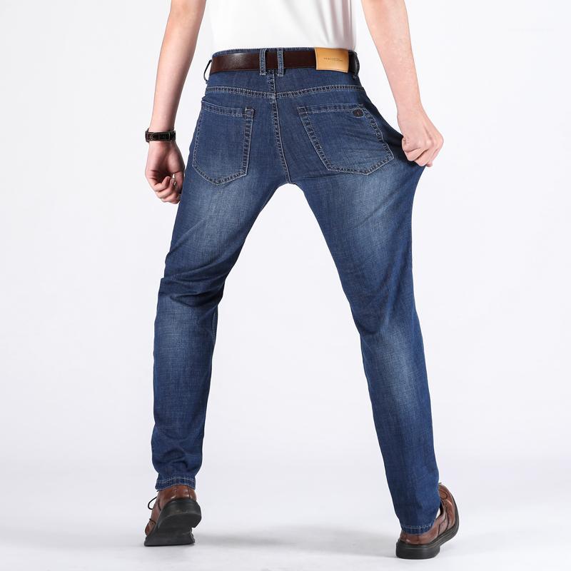 

Men's Jeans 2020 Mens Black Jeans Slim Stretch Denim Casual Quality Pants Trousers for Man Boys Homme blue Straight pants1