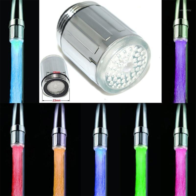 

LED Glowing Water Tap Kitchen Bathroom Water Powered ABS Plastic LED Faucet Temperature Control 3 Colors Normal 7 Colors1