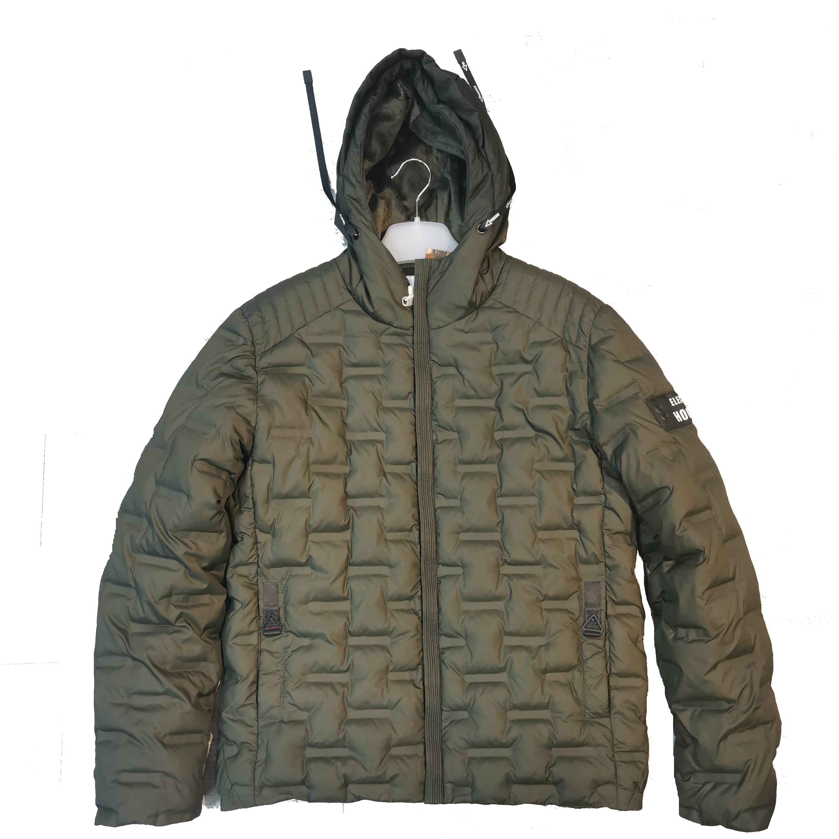 

Two in one Design Winter Mens Long Jacket Winter Thick Jacket Mens Lightweight Down Jacket Casual Zipper Mens Warm and Windproof coat, Black