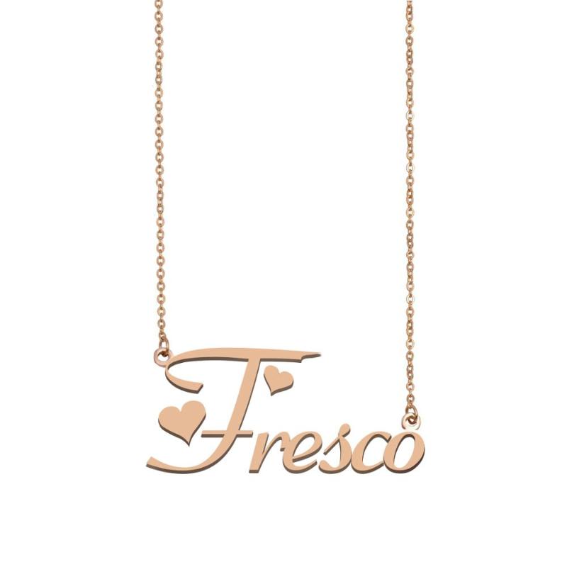 

Fresco Name Necklace , Custom Name Necklace for Women Girls Best Friends Birthday Wedding Christmas Mother Days Gift