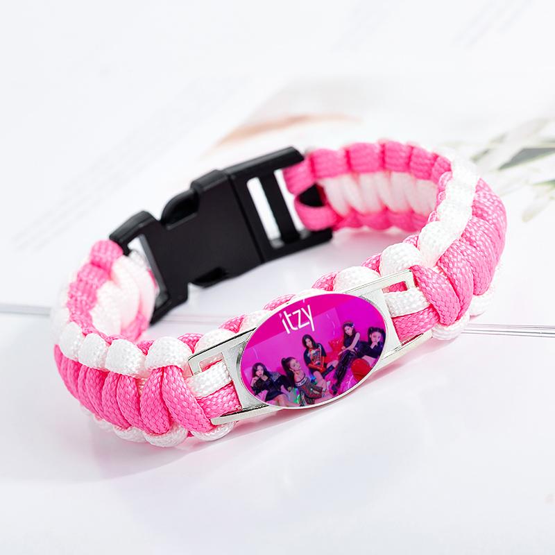 

Charm Bracelets Korean ITZY Paracord Rope For Women Girls Handmade Glass Dome Bracelet Survival Outdoor Jewelry Accessories