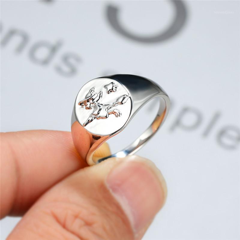 

Wedding Rings Cute Female Round Small Ring Classic Silver Color For Women Minimalist Halloween Witch Party Ring1