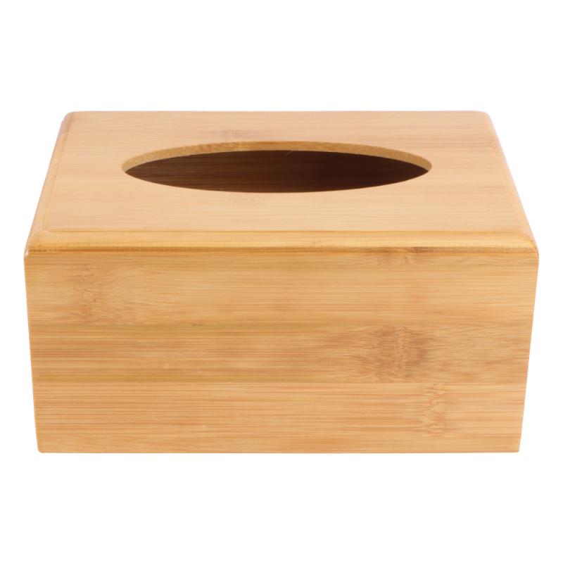 

1Pc Wooden Simple Napkin Holder Creative Tissue Box Home Storage Box Khaki