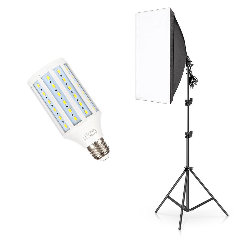 

Photo Studio Softbox Tent 50x70cm with Single Lamp Holder For Photographic E27 Continuous Lighting With light stand and 20w bulb