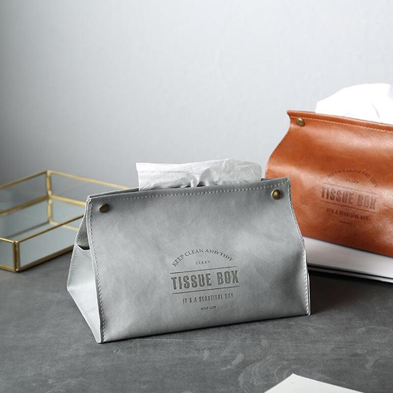 

Retro Practical Paper Holder Storage Box Foldable Napkins Home Kitchen Living Room Fashion Soft Tissue Box1