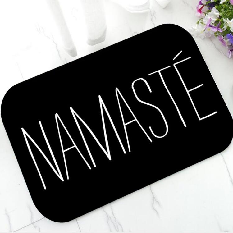 

Classic Black White Namaste Door Mat Namaste Doormat Rug Carpet Indoor Floor Entry Doormats for Room Bathroom Yoga Decor Gifts