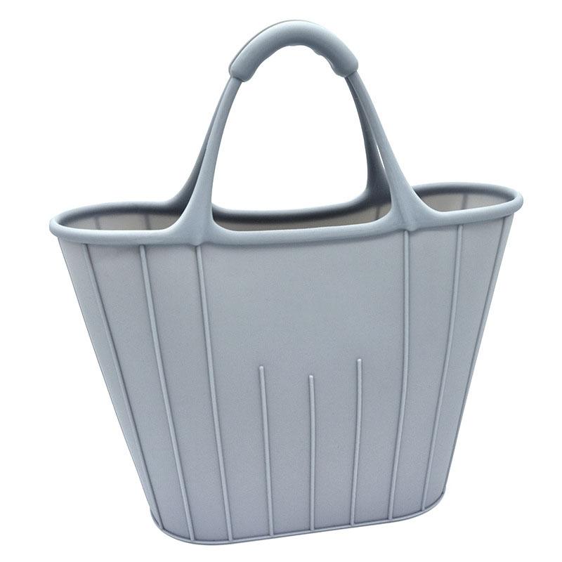 

Multifunctional Silicone Shopping Bag Home Storage Handbag Waterproof Eco-friendly Reuseable For Outdoor Shopping, Blue