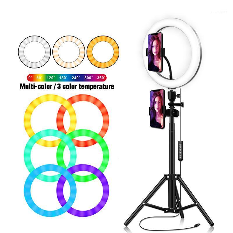 

10-inch RGB Ring Fill Light 26cm Beauty Makeup With Phone Tripod Stand Kit Camera Photography Ring Light For Selfie Vlog Video1