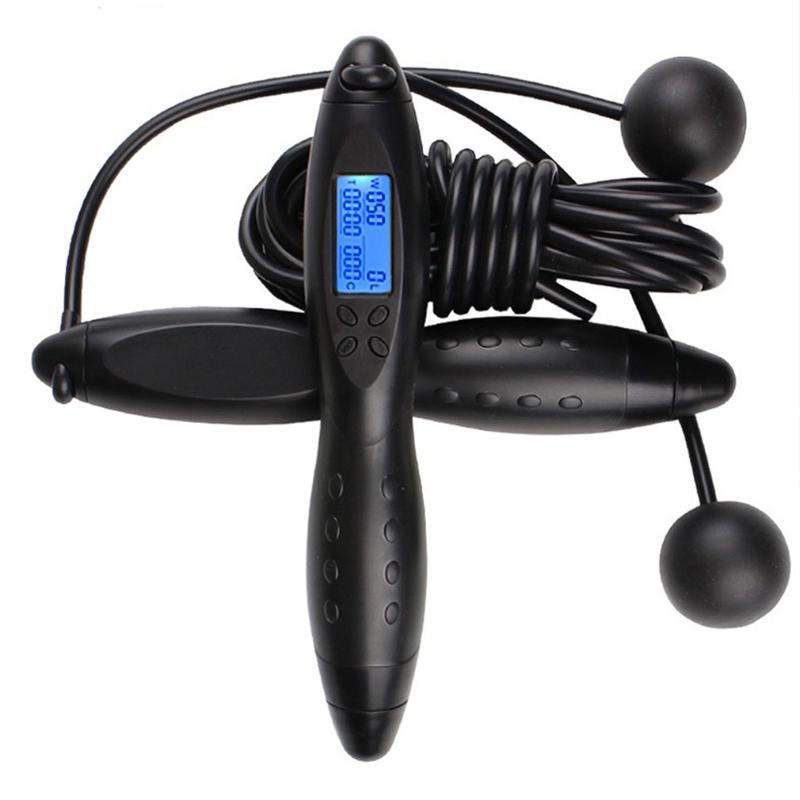 

Intelligent electronic counting skipping rope Neutral PVC Soft Rubber Adjustable skipping rope fitness equipment, Red