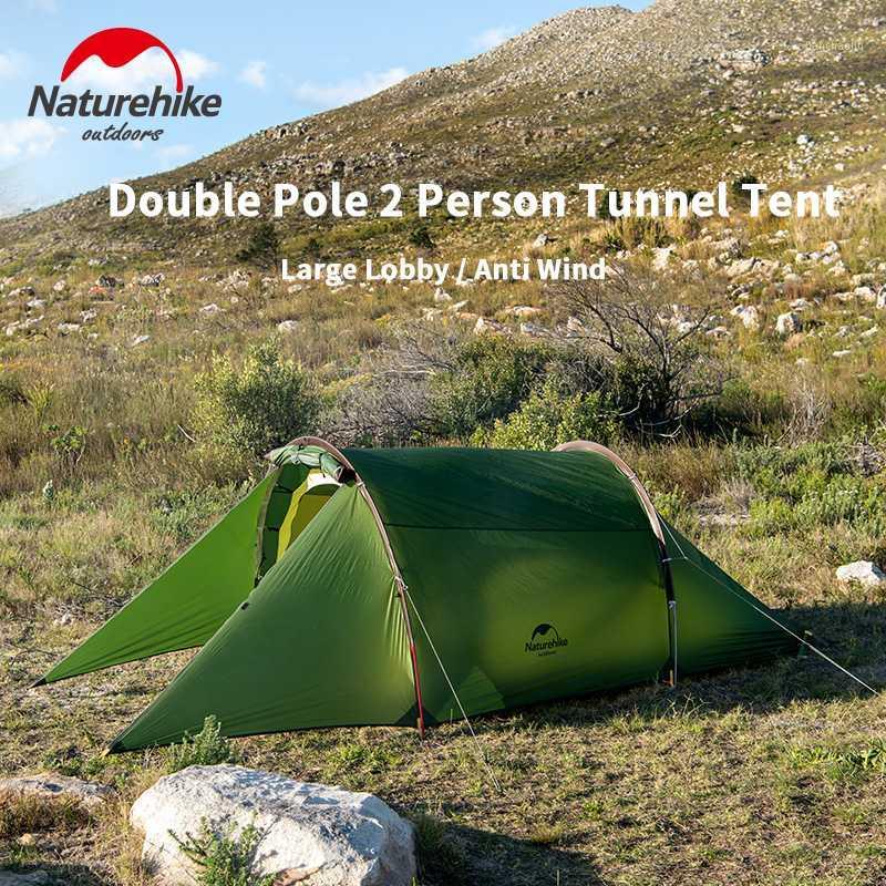 

Naturehike YUNLU 20D Double Resident Tunnel Tent Outdoor Camping Four Seasons Extended Foyer Wind Resistance Free floor1