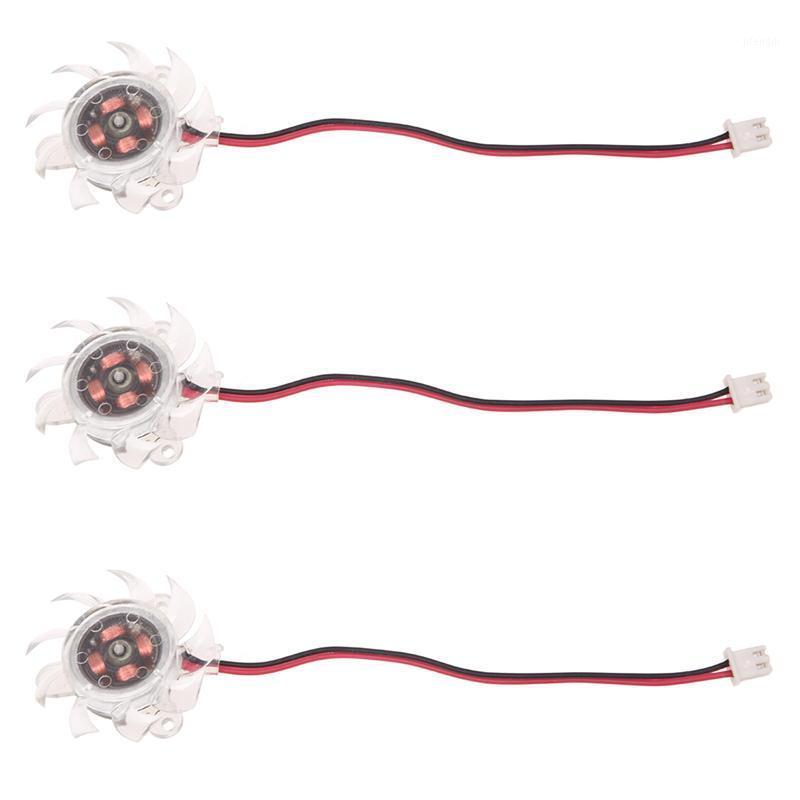 

3 x 35mm 12V Clear Plastic Computer VGA Video Cooler Card Cooling Fan1