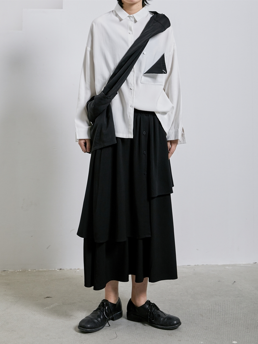 

2021 New S-7xl!! Male Female Spring Black Autumn Double Use Shirt Pocket I0IY