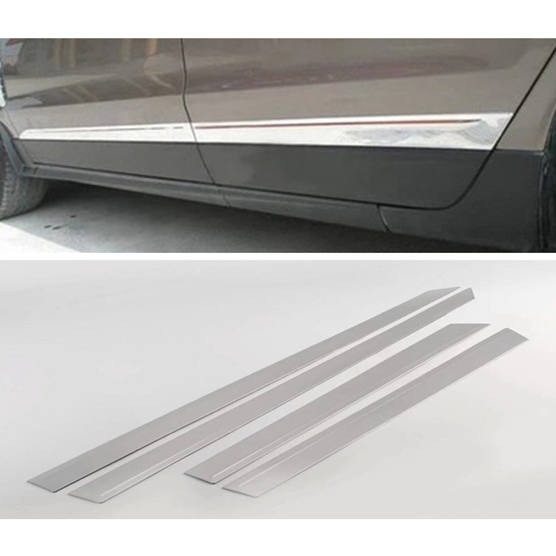 

CAR 304 Stainless Steel Silvery Front Rear Door Side Guard Strip Cover Decorative TRIM FRAME For Cadillac SRX 2010-2016
