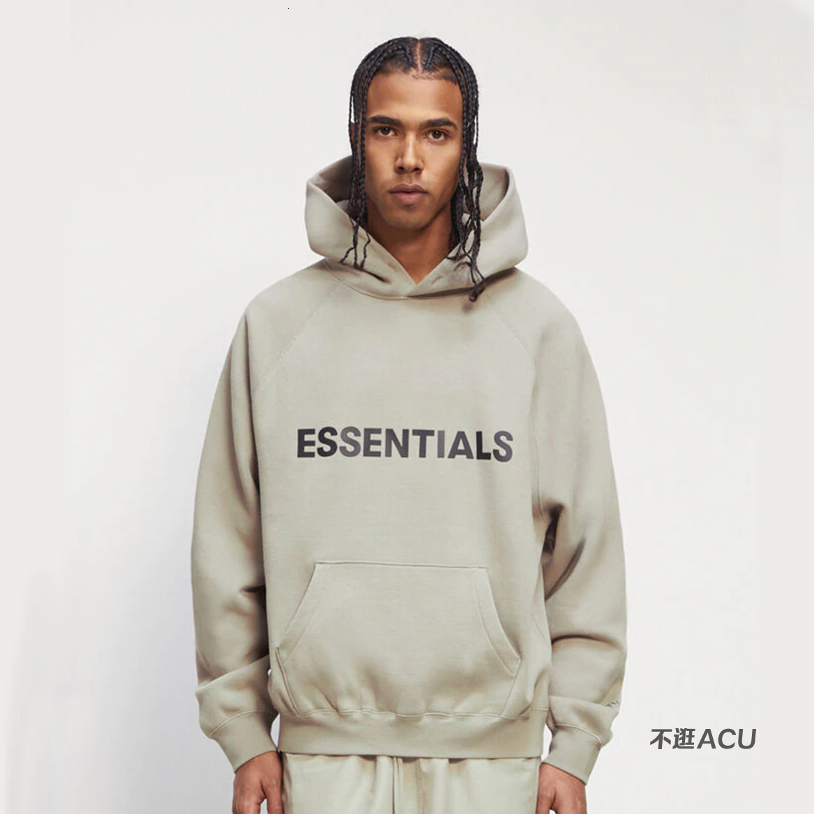 

Front Of Line God Essentials Hoodie With Fashion Double New Fog Printed Fear Letters Cbkvm, Black