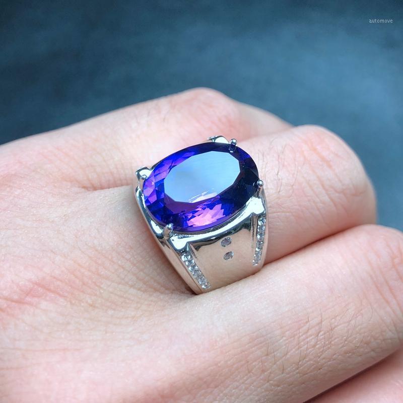 

Recommended by the owner, new men's ring, mysterious purple, natural amethyst, made of 925 sterling silver1