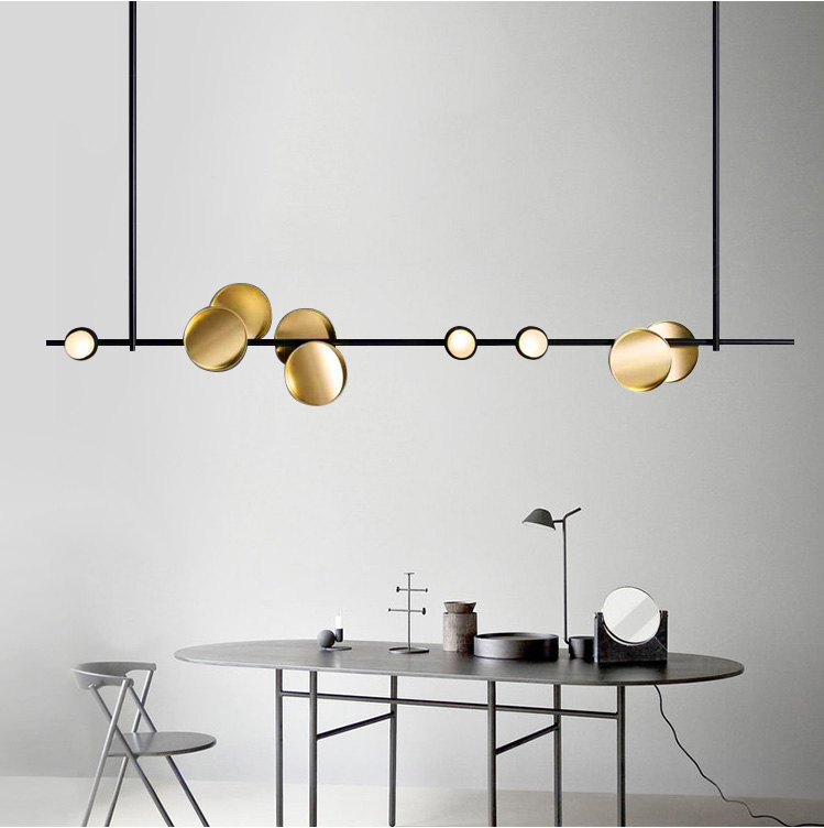 

Nordic art lighting bar pendant lamp beauty salon lighting creative Hong Kong style luxury strip pendant lights