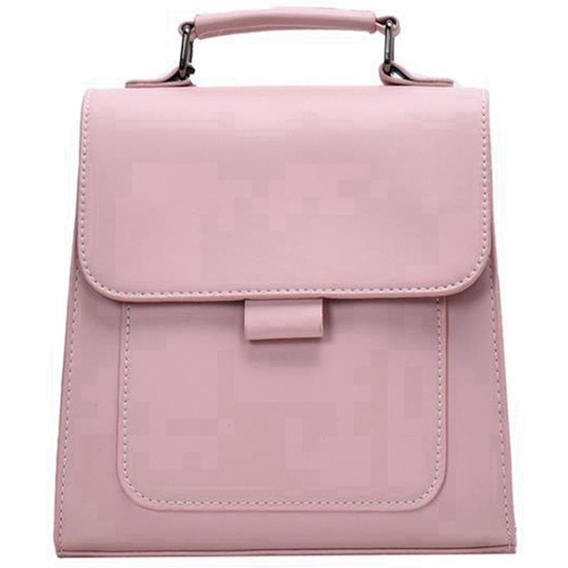 

PU Leather Backpack Ladies Mini Backpack Travel Female School Bag Girl School Bag, Black