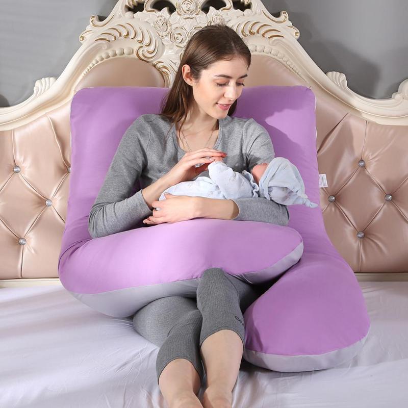 

Maternity U-shape Pillow Case Multi-functional Pure Cotton Cover for Pregnant Women Sleeping Support Pregnancy Side Sleepers New, 07
