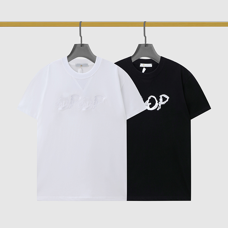 

Whorl Letter Designer Tshirt Men Women Lovers Tee Shirts Casual Short Sleeve Tops Embroidery Womens Designer Clothing, White
