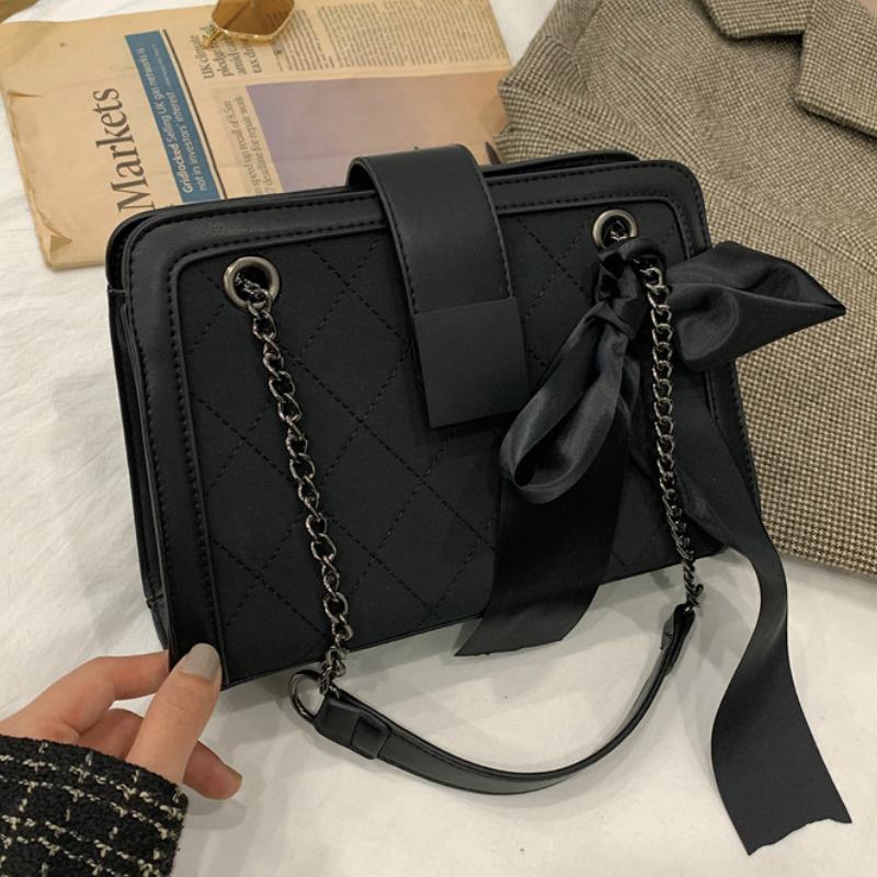 

Winter Black Suede Leather Retro Crossbody Bag Women's Bag 2021 New Fashion All-Match Simple Shoulder Tote