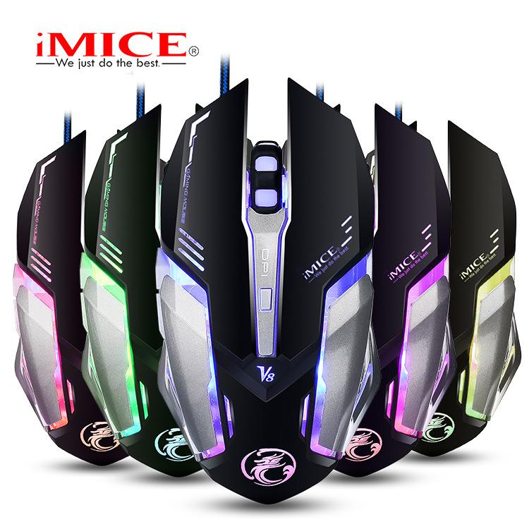 

Imice V8 E-Sports Game Chicken Mouse Jedi Survival Aggravate Gaming Mouse Macro Programming