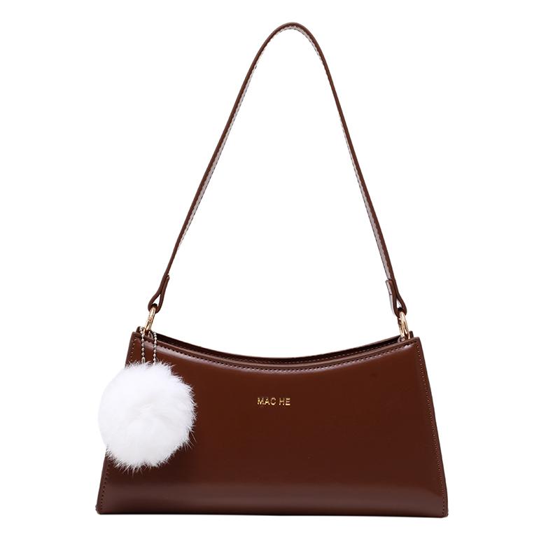 

Solid Color Bags for women 2021 Simple PU Leather Women's shoulder bag Purses and handbags handbags Sac a main, Black