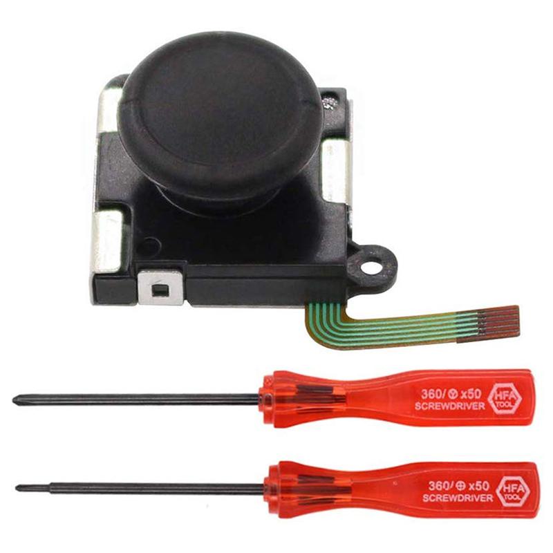 

Left and Right 3D Analog Joystick Rocker Thumb Rod Stick with Screwdriver for Switch Joy-con Controller