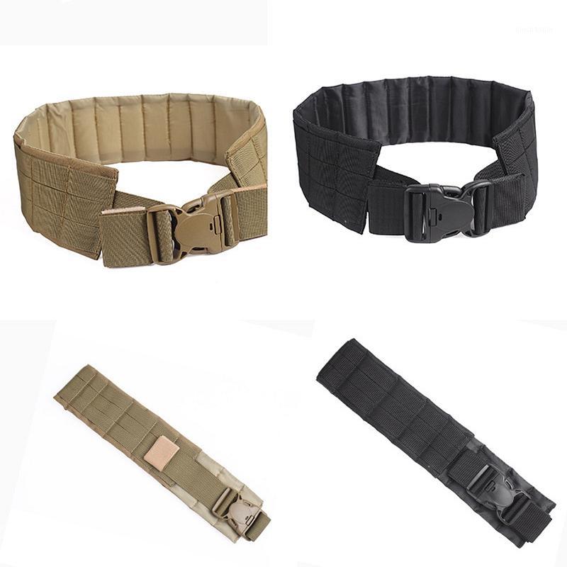 

New 114cm Waistband Camouflage MOLLE Girdle Tactical Outer Waist Belt Padded CS Belt Multi-Use Equipment Wide Belts1, Black