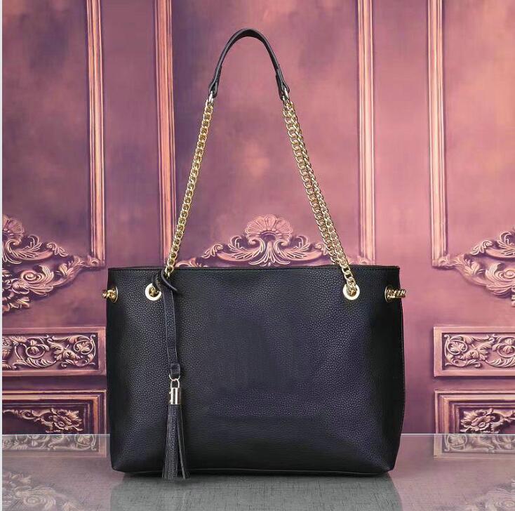 

2020 Fashion Woman Chain Shoulder HandBags Hasp Wallet Tassel Stone Grain Soft Leather Evening Fold Envelope Bag Wholesale 33x22x13cm hy, Red