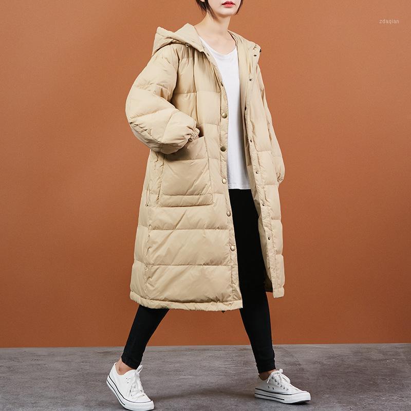 

Net red same thickened down jacket women' winter coat 2020 new Korean loose medium length bread suit in stock1, Beige