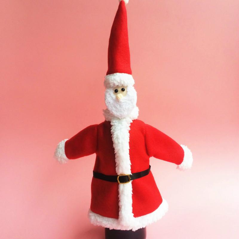 

Christmas Wine Bottle Decor Set Santa Claus Bottle Cover Clothes Kitchen Decoration for New Year Dinner table decoration 7ZHH122