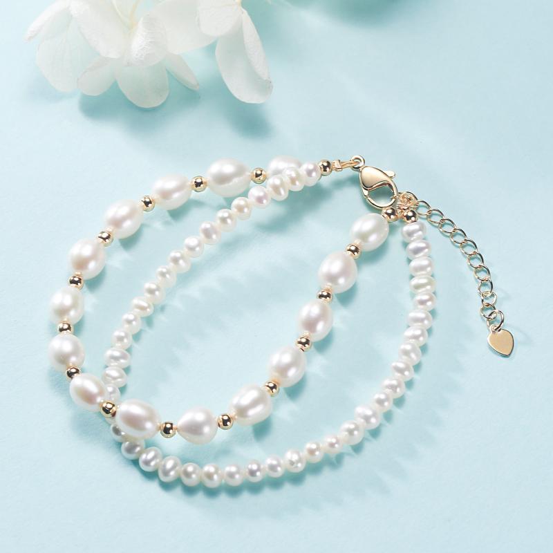 

Bangle Origin Fresh Water Pearl Multi-layer Stacked Bracelet Valentine's Day Gift Hand Ornament