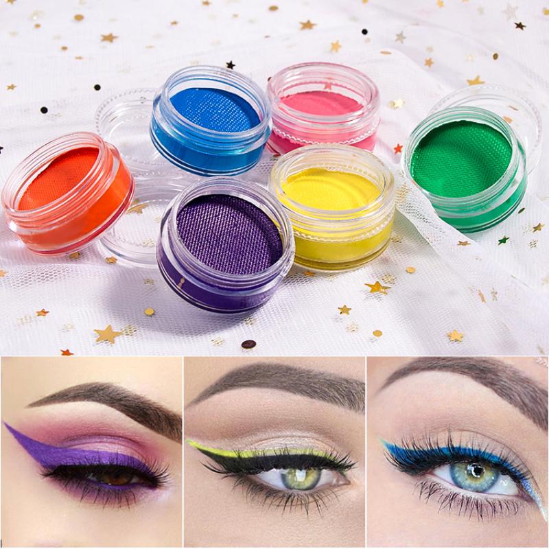 

Colorful Eyeliner Cream UV Light Glow In Dark Eyeshadow Long Lasting Waterproof Quick-dry Eyeliner Painted Makeup Dropship, 06