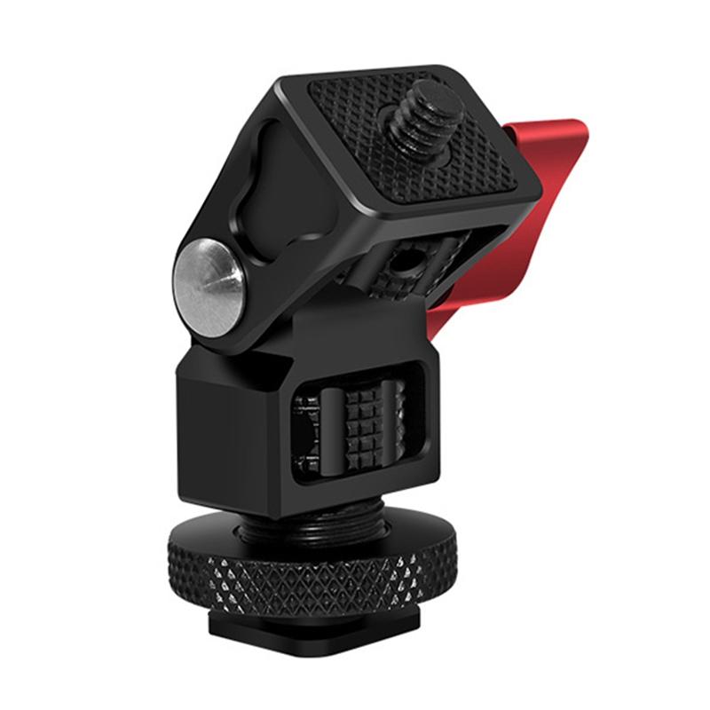 

Mini Hot Cold Shoe Stand Monitor Mount Holder Rotation 360° for DSLR Field Monitor Mini Quick Release Plate Bracket