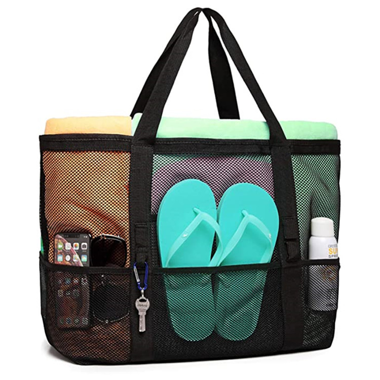 Large Mesh Beach Bag XL Toy Tote Pool Picnic Bag with Oversized Pockets Comfertable straps Odorless 1221970-image-754144090