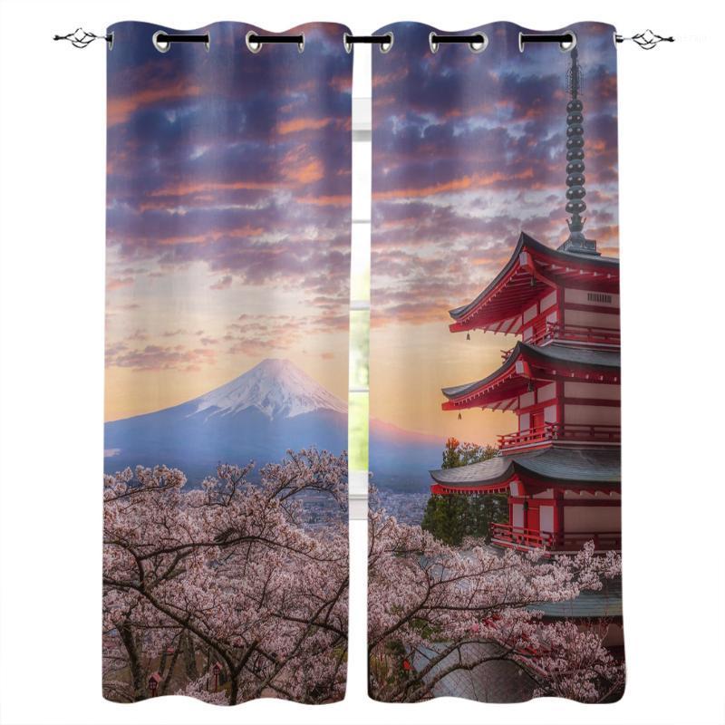 

Natural Landscape Window Curtains Living Room Kitchen Curtains for Bedroom Left and Right Biparting Open1, As pic